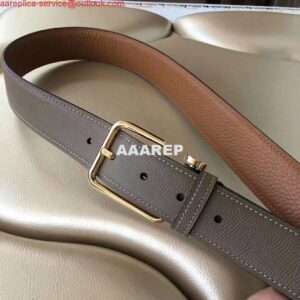 Replica Hermes Lennox 40 MM Belt In Etoupe Epsom Leather 2