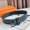 Replica Hermes Neo Reversible Belt 32MM in Black Clemence Leather 2