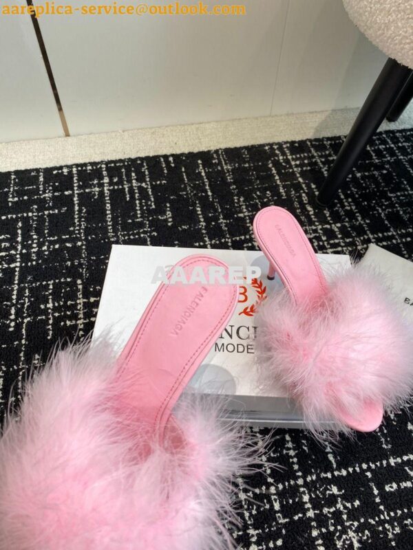 Replica Balenciaga Boudoir 70mm Sandal In Pink Feathers 787447 6