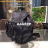 Replica Prada 1BZ074 Re-Nylon and Brushed Leather Backpack Black