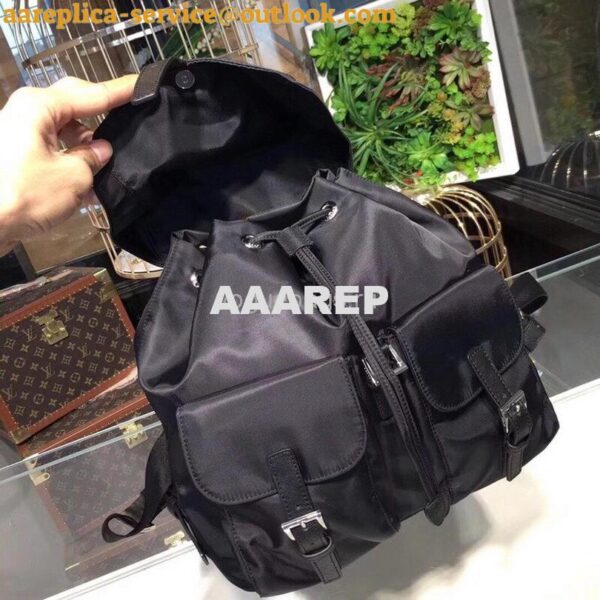 Replica Prada 1BZ811 Nylon Backpack Bag in Black 8