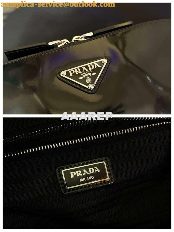 Replica Prada 2VZ084 Re-Nylon and Leather Backpack Black 10