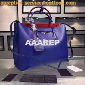 Replica Prada BN2756 BN2775 Saffiano Cuir Blue Leather Tote