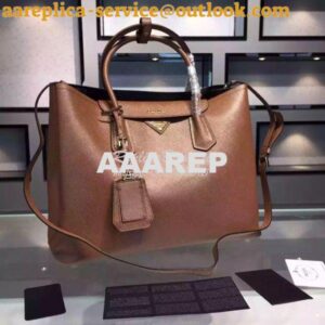 Replica Prada BN2756 BN2775 Saffiano Cuir Cocoa Browm Leather Tote