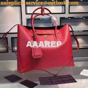 Replica Prada BN2756 BN2775 Saffiano Cuir Red Leather Tote