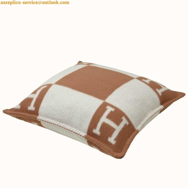 Replica Hermes Camel Small Avalon Pillow Cover 3