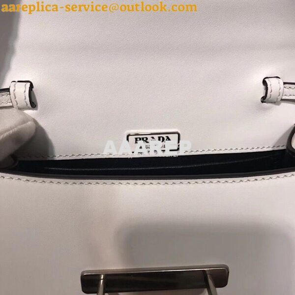 Replica Prada Cahier leather clutch bag 1bh018 White 11