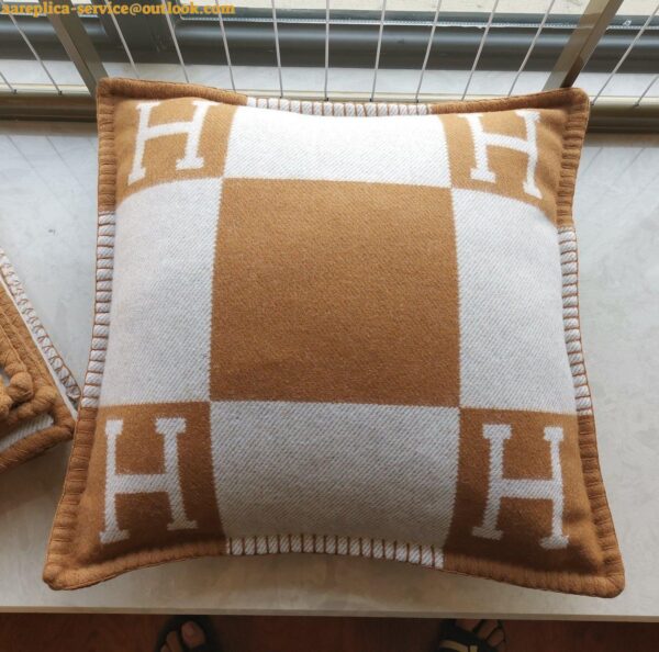 Replica Hermes Camel Small Avalon Pillow Cover 6