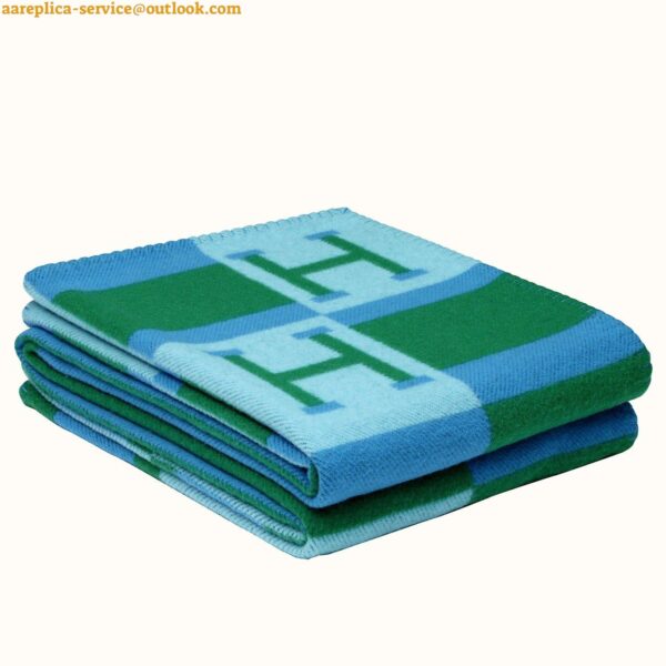 Replica Hermes Emeraude Avalon Bayadere Throw Blanket 6