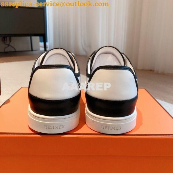 Replica Hermes Men Female Get Sneaker in Calfskin Multicolore Blanc H2 11