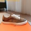 Replica Hermes Men Female Get Sneaker in Calfskin Multicolore Blanc H2