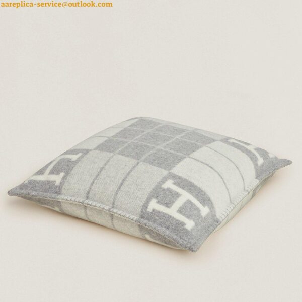 Replica Hermes Grey Small Avalon III Pillow Cover 3