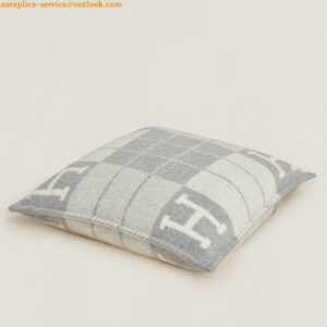 Replica Hermes Grey Small Avalon III Pillow Cover 2