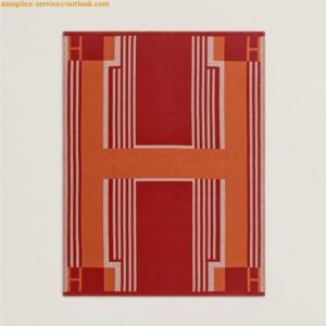 Replica Hermes Ithaque Blanket in Cuivre Wool and Cashmere 2