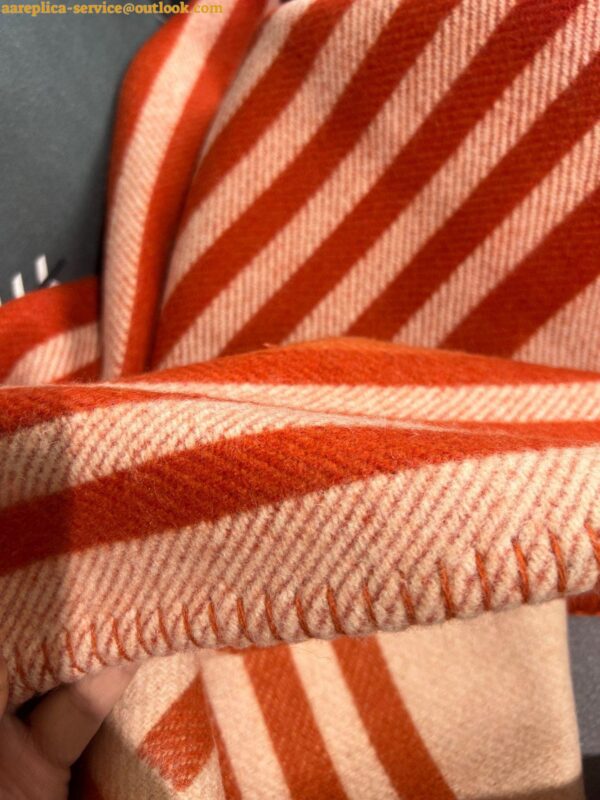 Replica Hermes Ithaque Blanket in Cuivre Wool and Cashmere 7