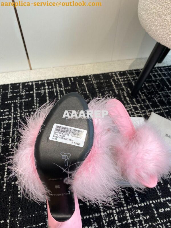 Replica Balenciaga Boudoir 70mm Sandal In Pink Feathers 787447 8