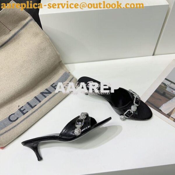 Replica Balenciaga Cagole 70mm Sandal In Arena Lambskin with Crystals 6