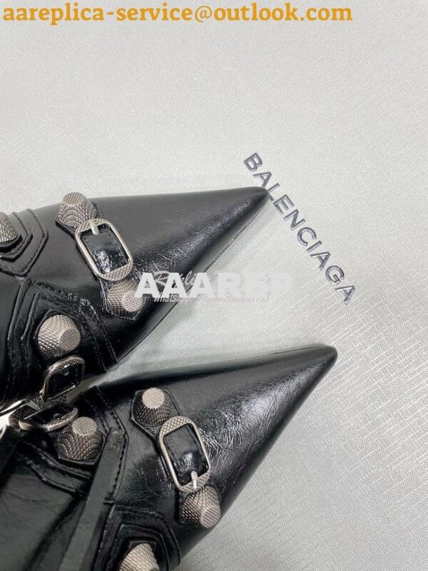 Replica Balenciaga Cagole 90mm Boot Arena lambskin 694395 Black 9