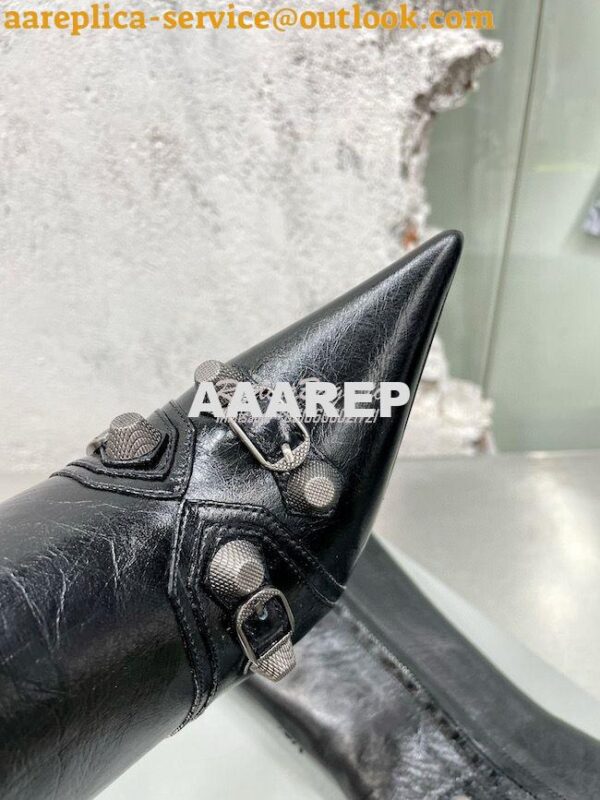 Replica Balenciaga Cagole 90mm Boot Arena lambskin 694395 Black 10