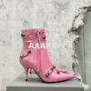 Replica Balenciaga Cagole 90mm Bootie Arena Lambskin 694379 White 2