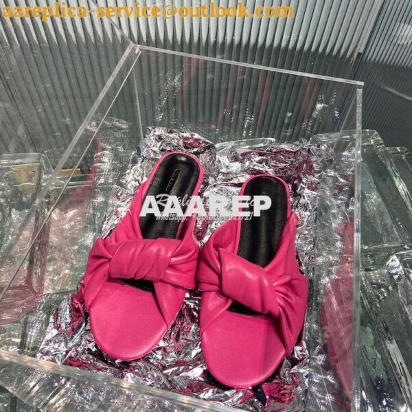 Replica Balenciaga Drappy Padded Leather Mules 638250 25