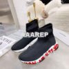 Replica Balenciaga Men Female Speed Graffiti Sneaker 645334 White Blac