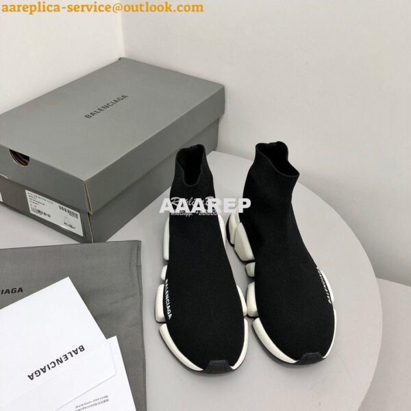 Replica Balenciaga Speed 2.0 Sneaker 617196 Black White 2