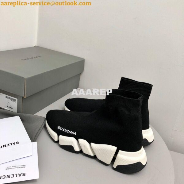 Replica Balenciaga Speed 2.0 Sneaker 617196 Black White 4