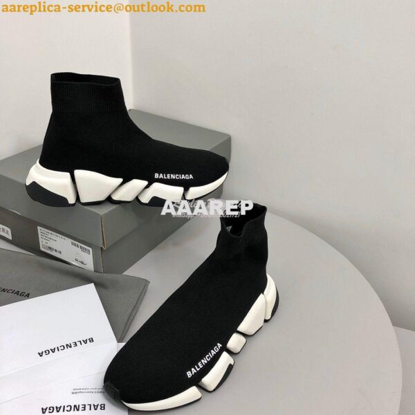 Replica Balenciaga Speed 2.0 Sneaker 617196 Black White 5