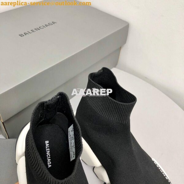 Replica Balenciaga Speed 2.0 Sneaker 617196 Black White 7