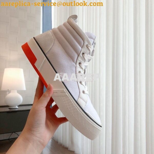 Replica Hermes Men Female High Top Gad Sneaker Cotton twill and calfsk 8