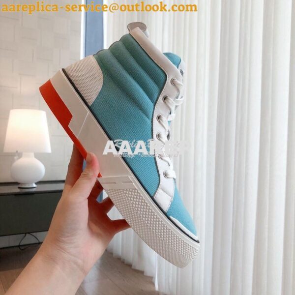 Replica Hermes Men Female High Top Gad Sneaker Cotton twill and calfsk 16