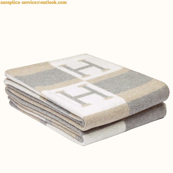 Replica Hermes Nature Avalon Bayadere Throw Blanket 2