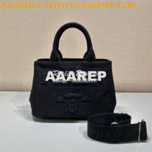 Replica Prada Canapa 2way Hand tote bag 1BG439 all black 2