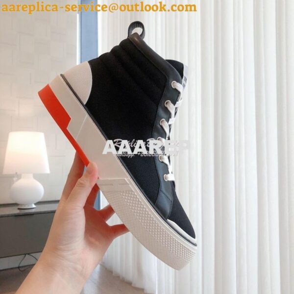 Replica Hermes Men Female High Top Gad Sneaker Cotton twill and calfsk 27