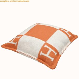 Replica Hermes Orange Small Avalon Pillow Cover