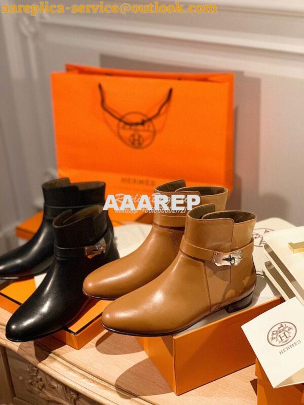 Replica Hermes Neo Ankle Boot in Heritage Calfskin H202255Z Brown 4