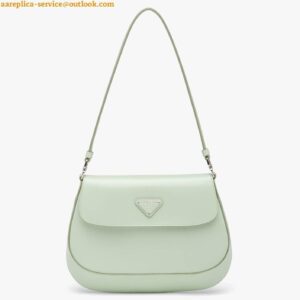 Replica Prada Cleo Flap Bag In Aqua Brushed Leather