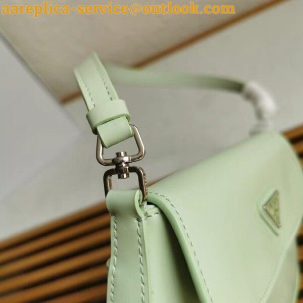 Replica Prada Cleo Flap Bag In Aqua Brushed Leather 6