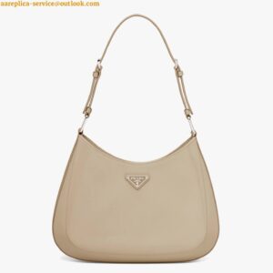 Replica Prada Cleo Large Bag In Beige Brushed Leather