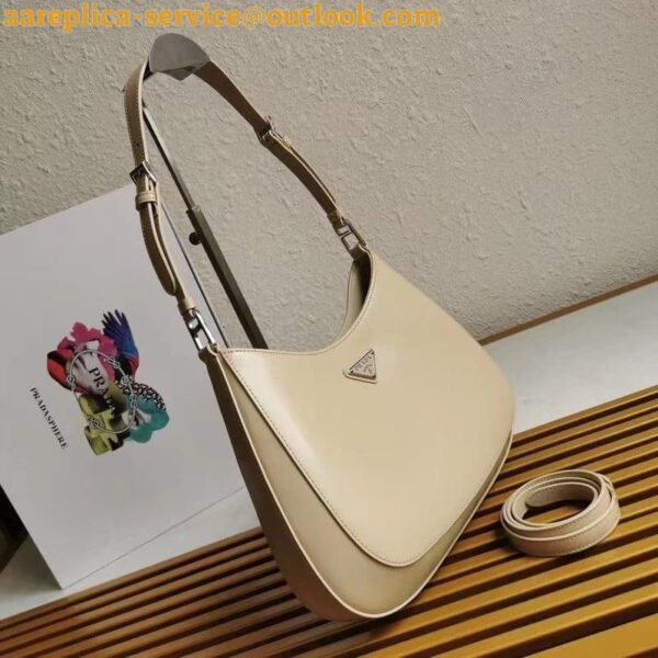 Replica Prada Cleo Large Bag In Beige Brushed Leather 5