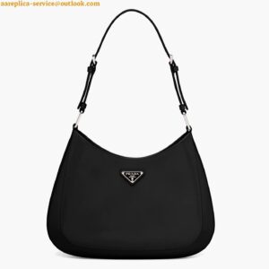 Replica Prada Cleo Large Bag In Black Brushed Leather