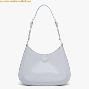 Replica Prada Cleo Large Bag In Blue Brushed Leather