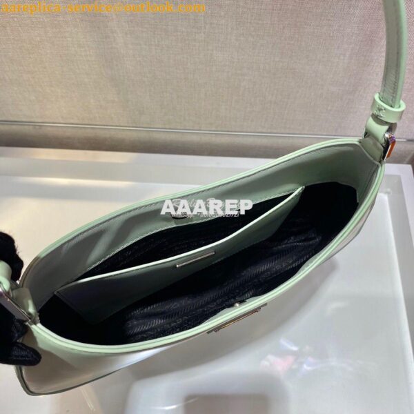 Replica Prada Cleo Brushed Leather Shoulder Bag 1BC499 Green 8