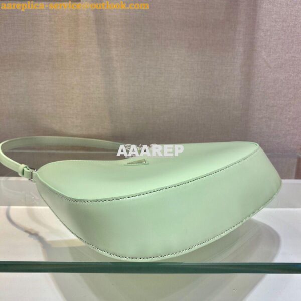 Replica Prada Cleo Brushed Leather Shoulder Bag 1BC499 Green 11