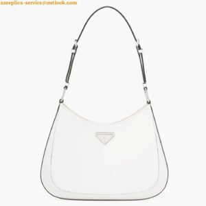 Replica Prada Cleo Large Bag In White Brushed Leather