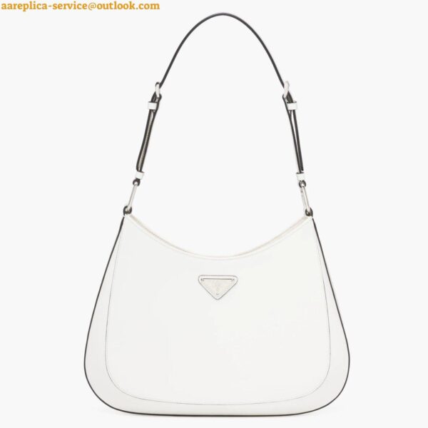 Replica Prada Cleo Large Bag In White Brushed Leather 3