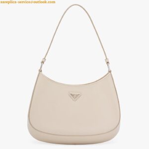 Replica Prada Cleo Small Bag In Beige Brushed Leather