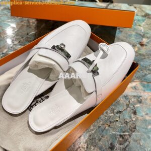 Replica Hermes OZ Mule in calfskin H221256Z