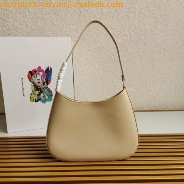 Replica Prada Cleo Small Bag In Beige Brushed Leather 9